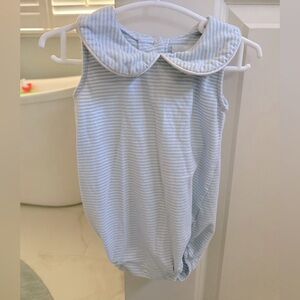 Blue Striped Knit Bubble - Size 6 months